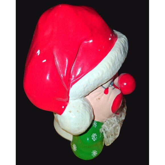 Rare Enesco Santa Clown Coin Bank Ceramic Christmas Decoration - Picture 3 of 8